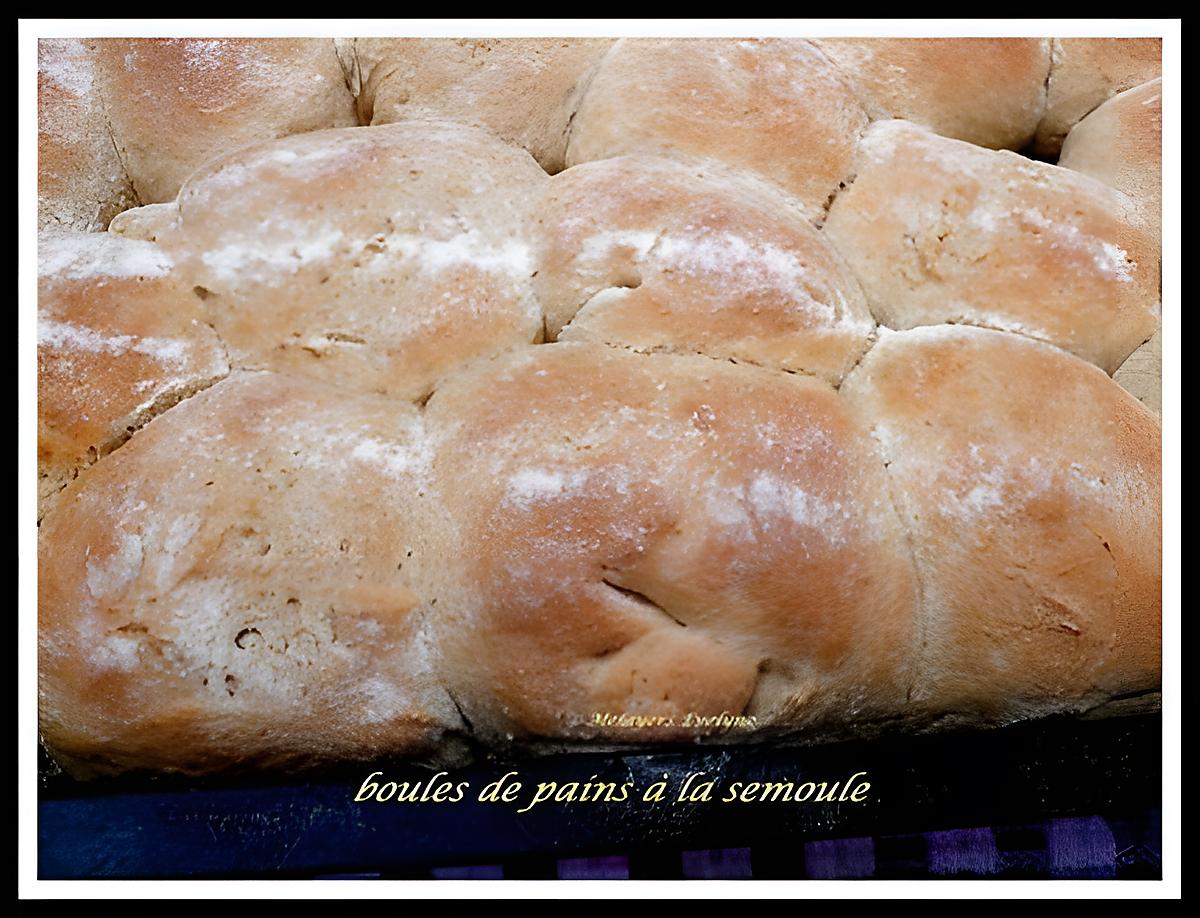 recette boule de pain à la semoule