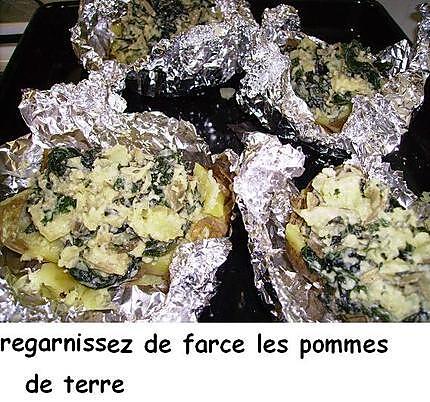 recette Pommes de terre farcies aux blettes