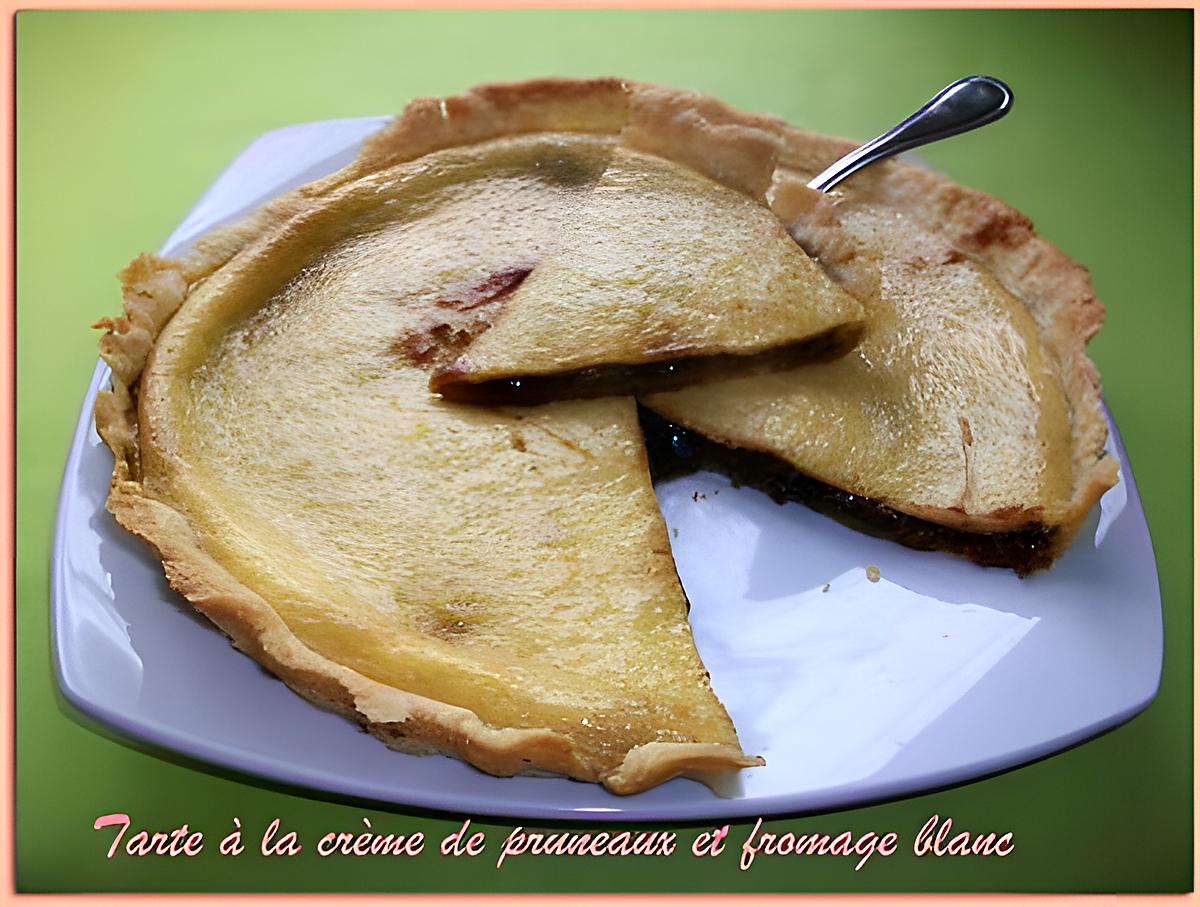 recette Tarte à la crème de pruneaux et fromage blanc