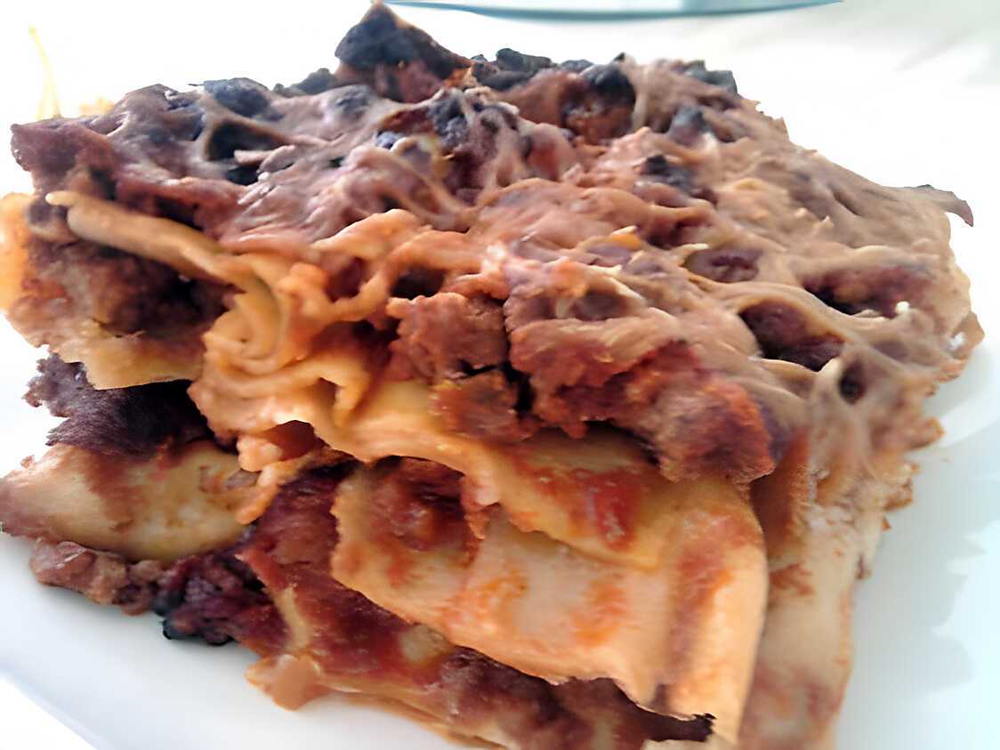 Recette de Lasagne à la bolognaine au pesto rosso et mozarella