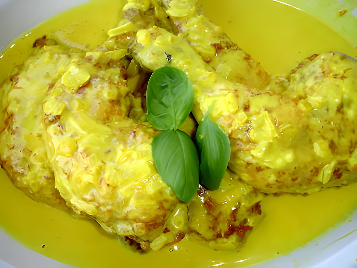 recette Cuisses de Poulet Curry Curcuma Lait Coco