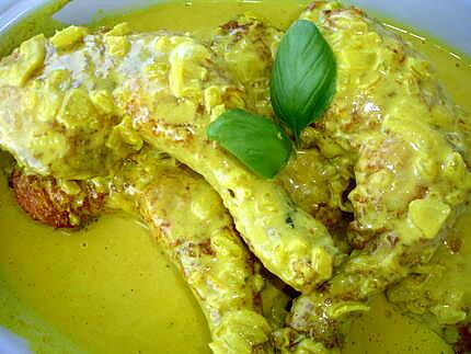 recette Cuisses de Poulet Curry Curcuma Lait Coco