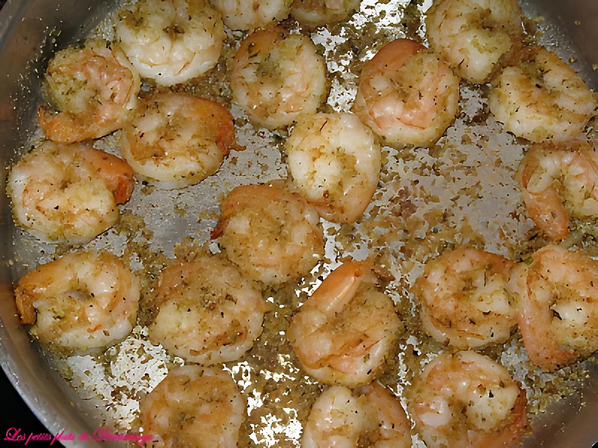 recette Crevettes sablées au parmesan et à l'ail