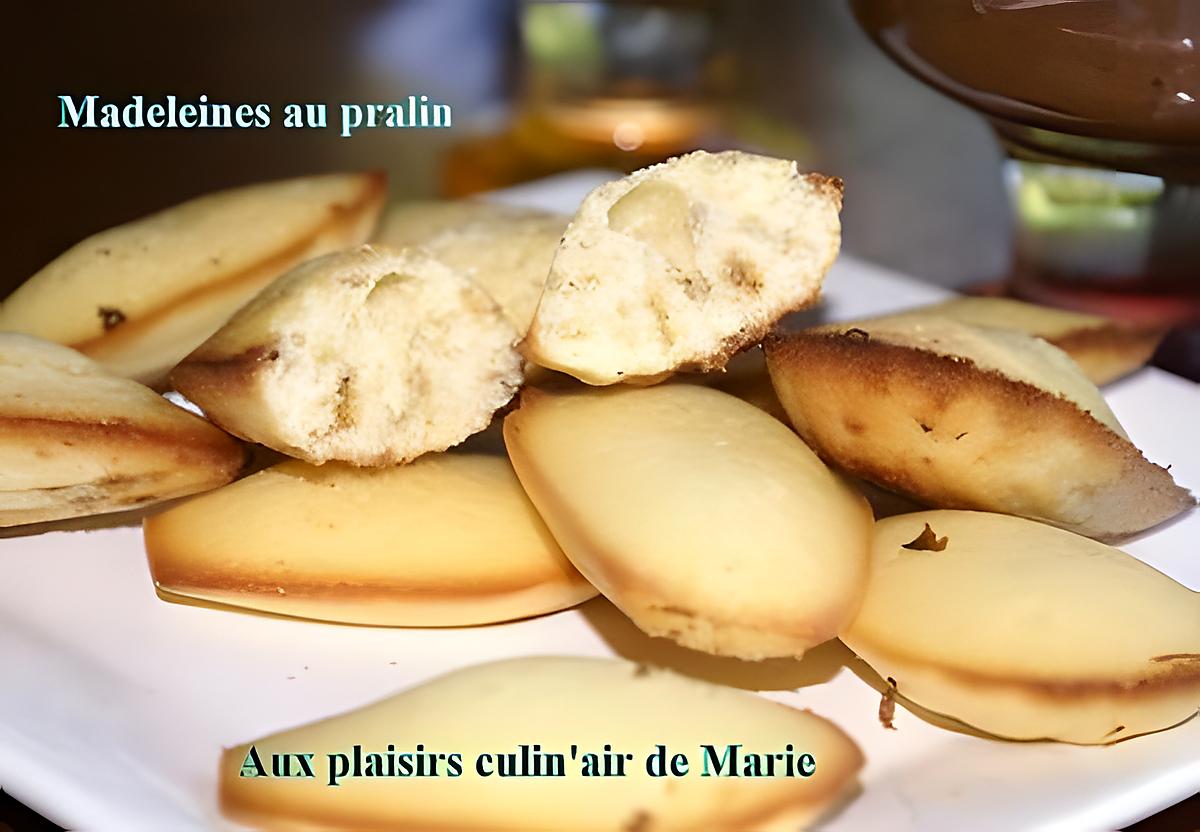 recette MADELEINES AU PRALIN