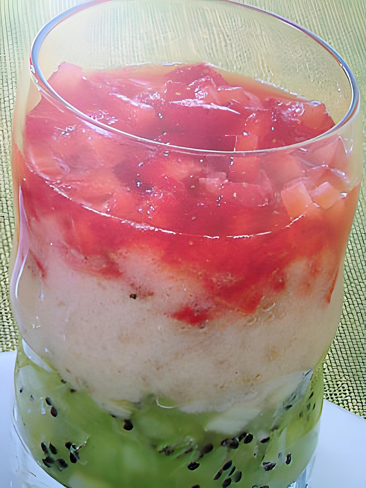 recette Marbré fraise -banane- kiwi