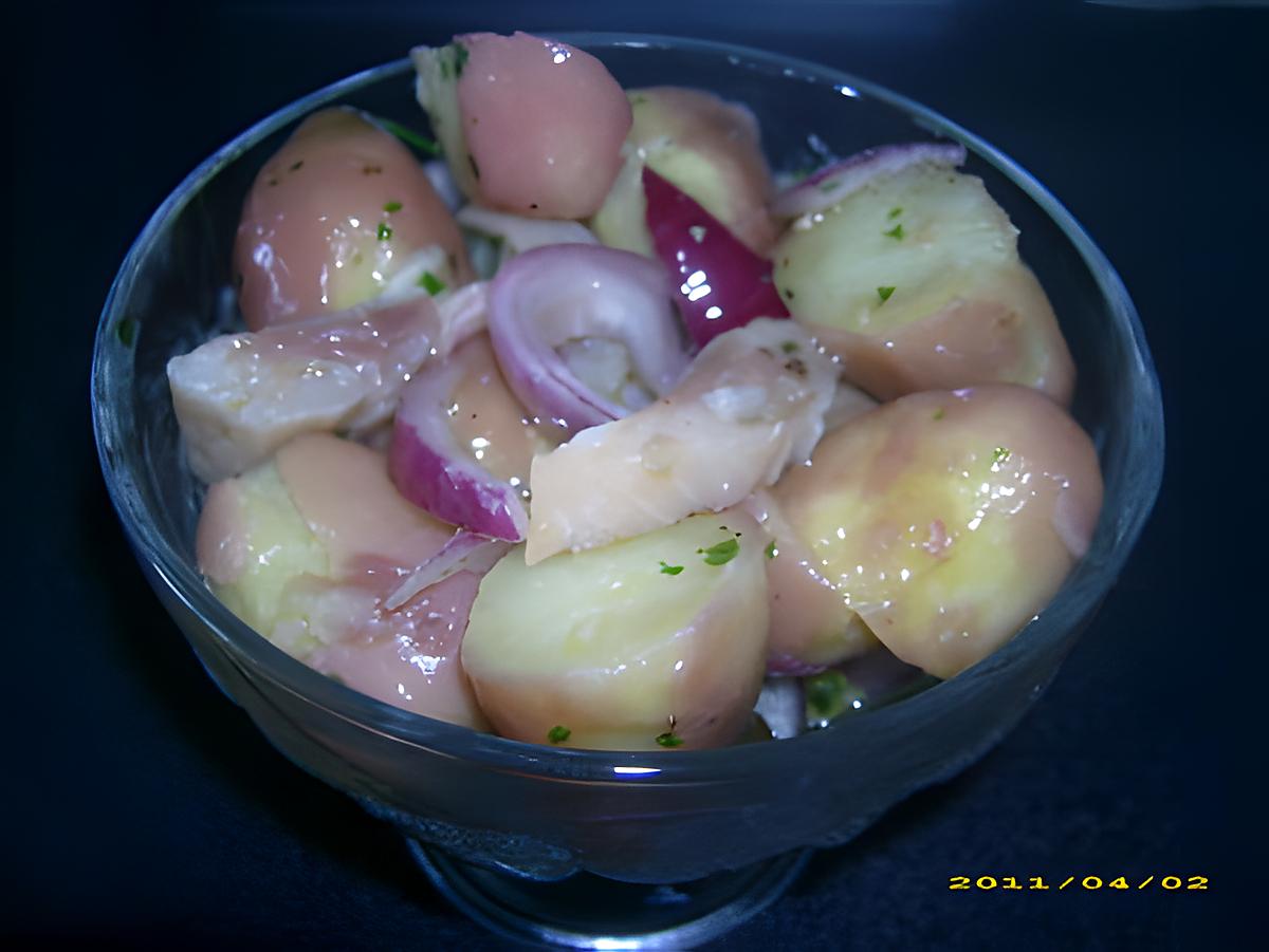 recette salade rose aux filets de harengs