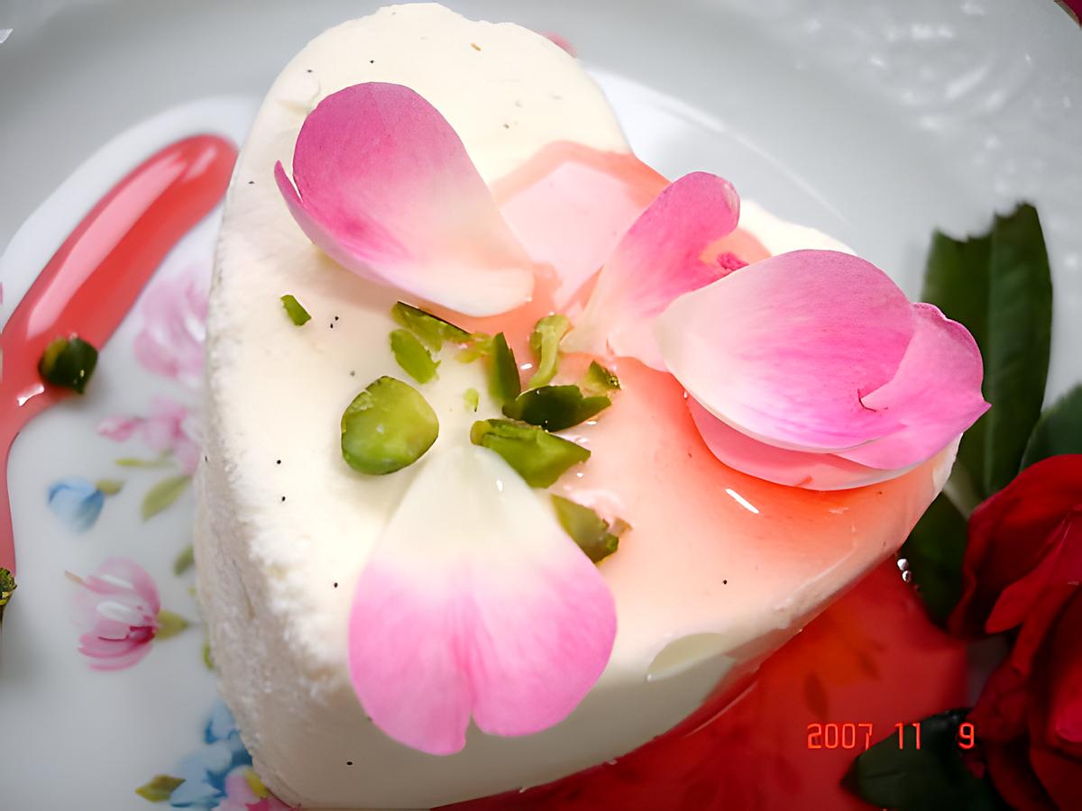 recette panna cotta au sirop de rose