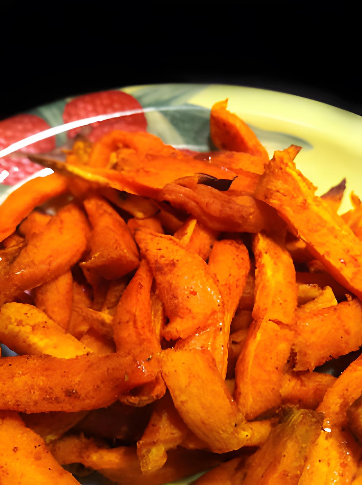 recette Ahh !!!!!!!!! Enfin des frites diététiques !!!!!!!!!  Frites de patate douce sans friture !