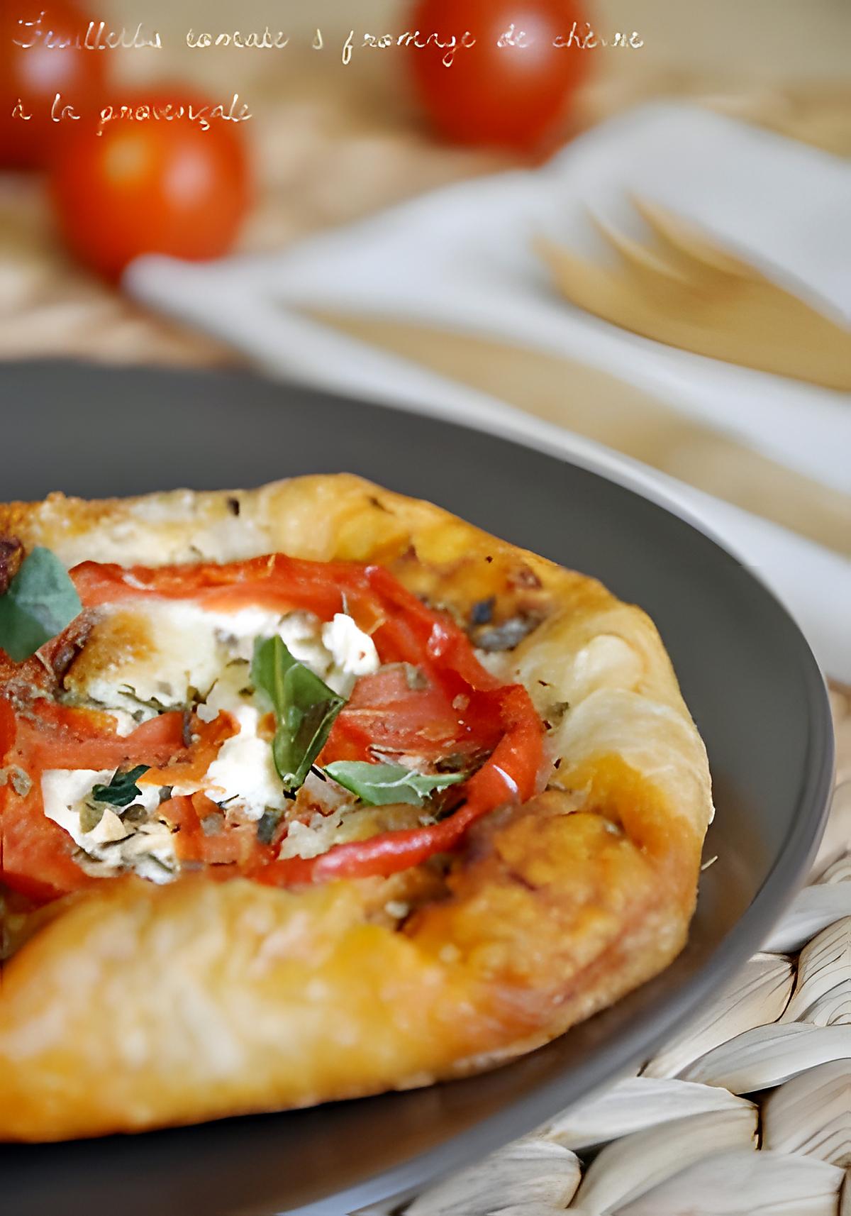 recette Feuilletés tomate et fromage de chèvre à la provençale