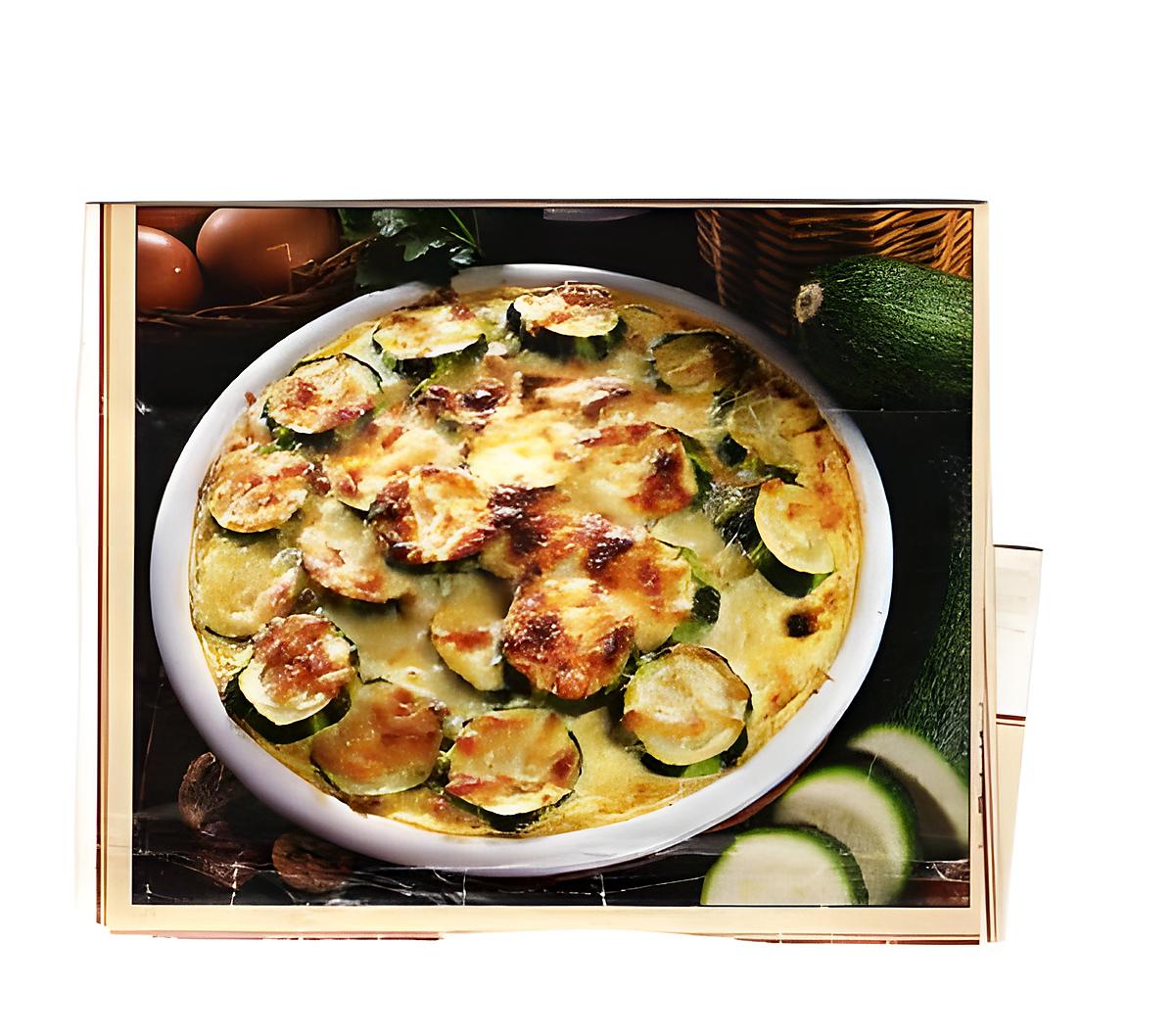 recette Gratin de courgettes au chévre