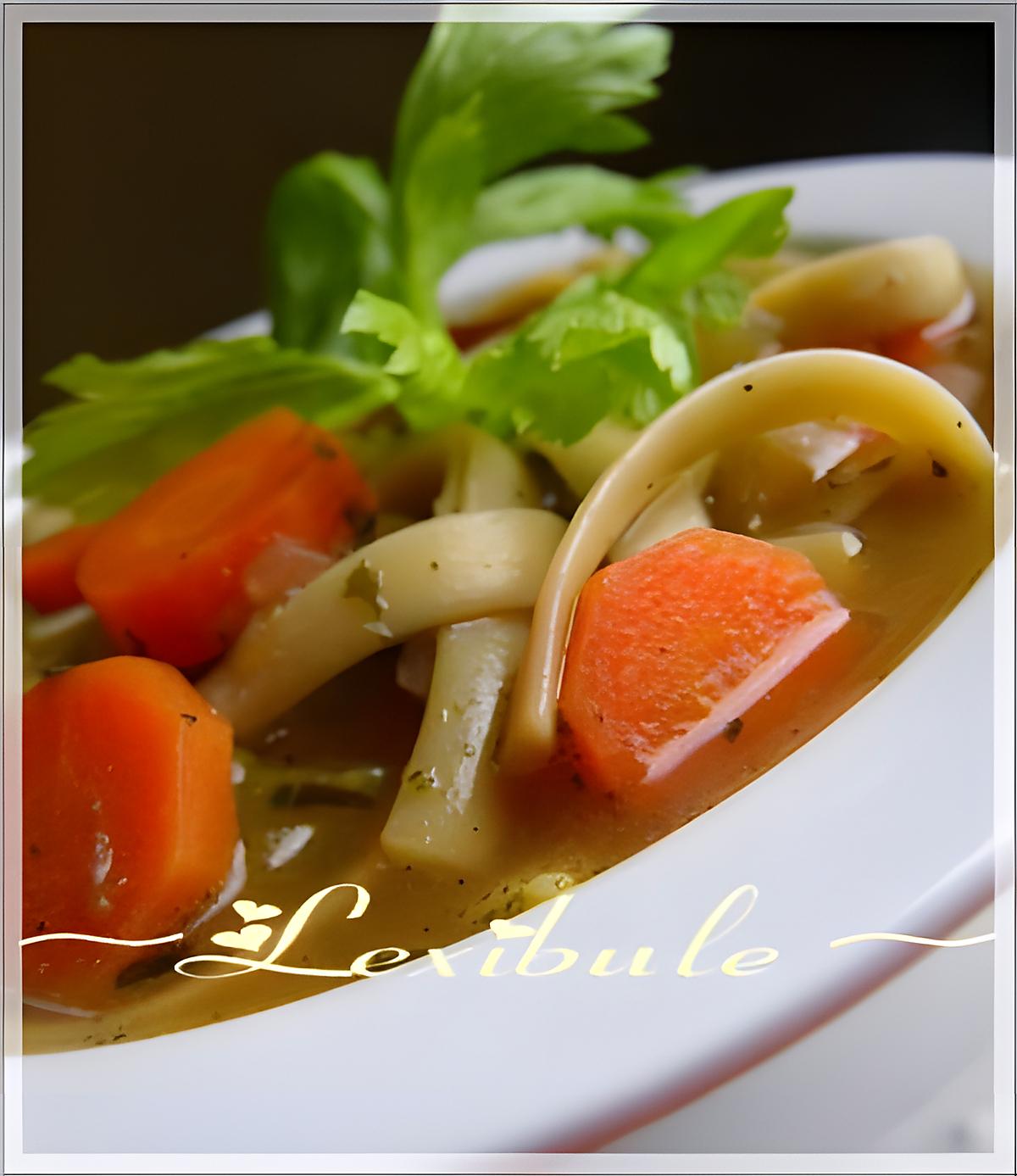 recette Soupe au poulet et nouilles