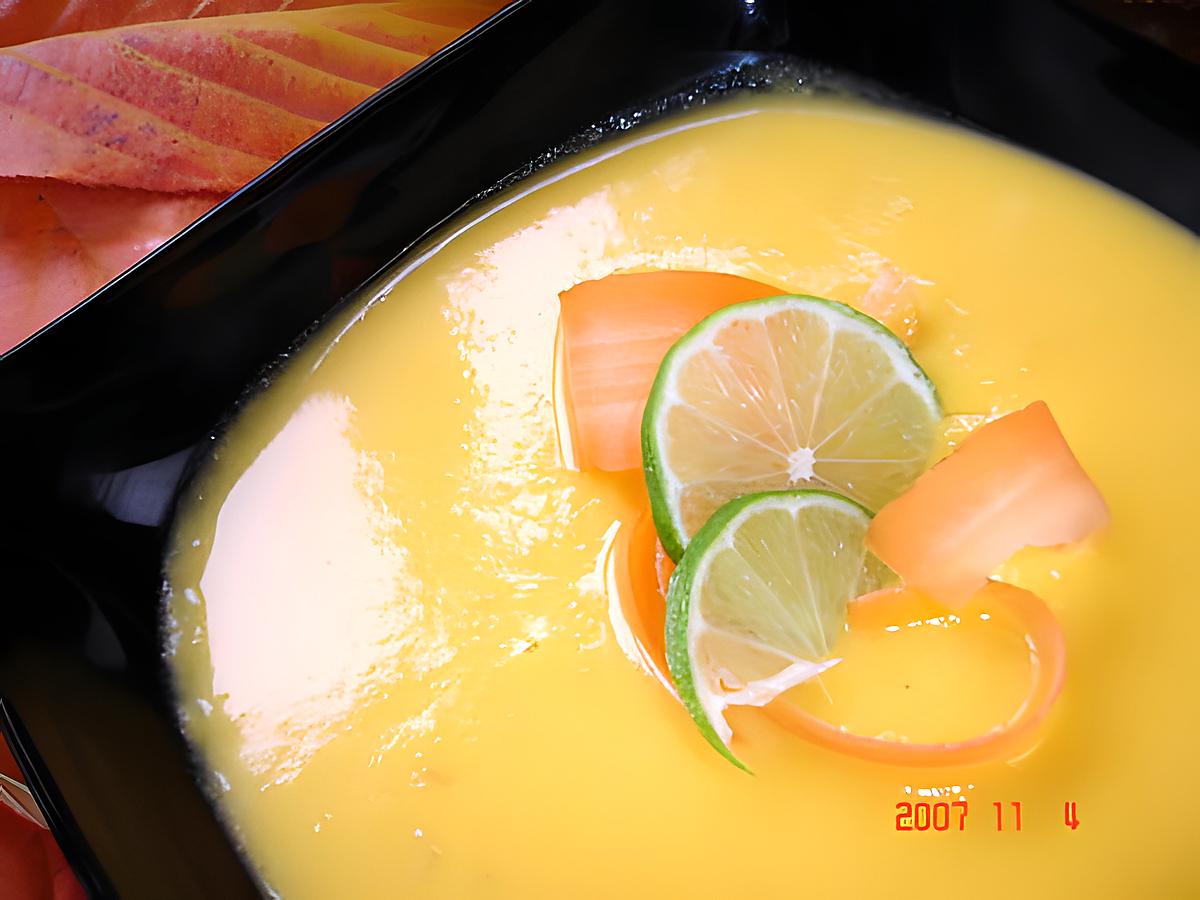 recette velouté de mangues et de carottes au citron vert