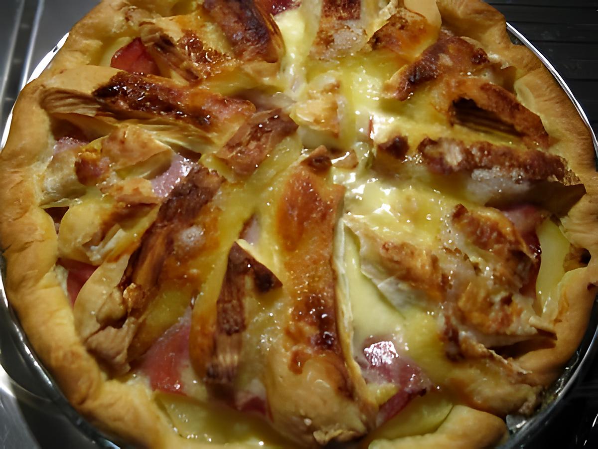 recette Quiche au pommes de terre, camembert et bacon