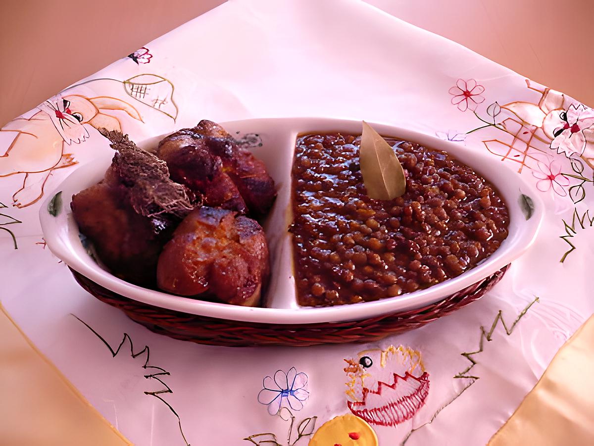 recette Lentilles à l'étuvée