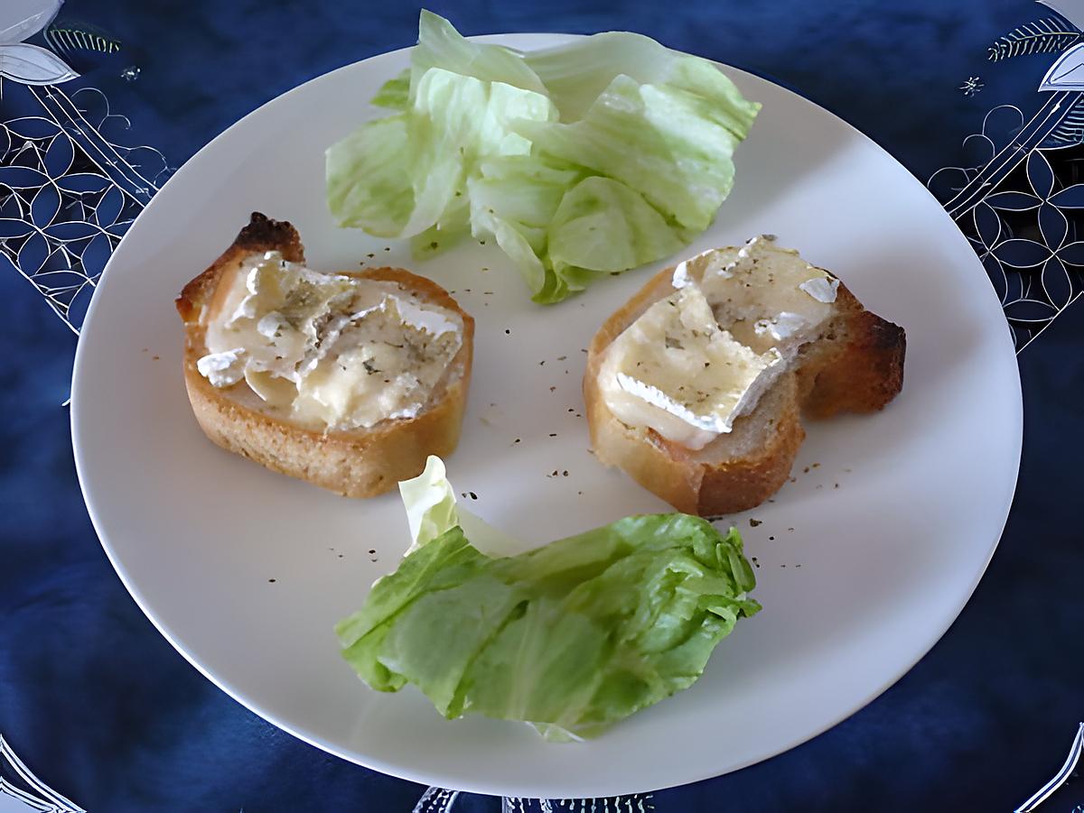 recette Tartine camembert allégé/blanc de volaille