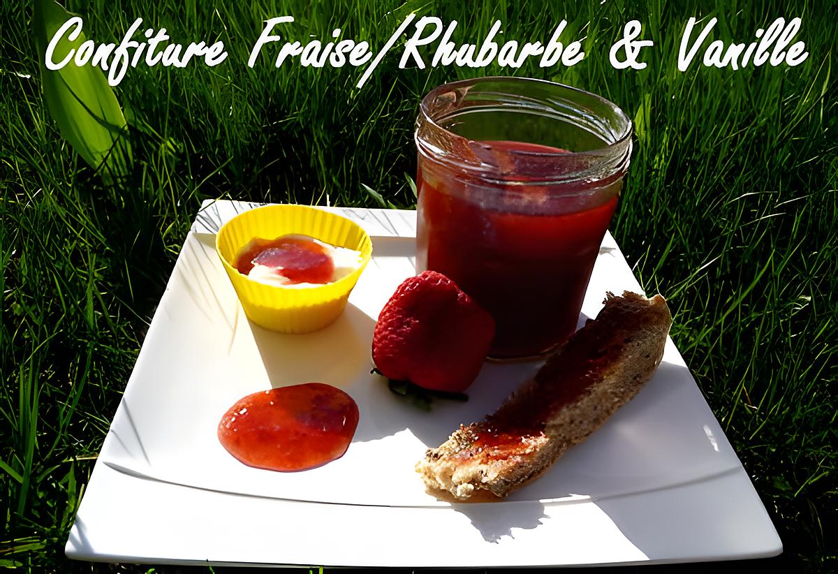 recette Ooo Confiture rhubarbe/fraise & vanille au Cooking Chef ooO