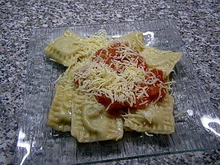 recette ravioli courgette chevre chaud