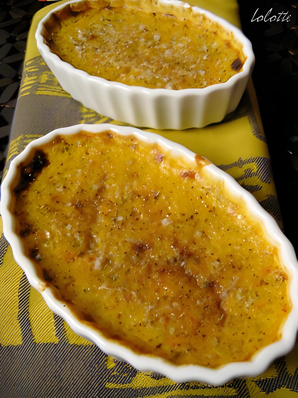 recette Crèmes brulées à la butternut et aux noisettes