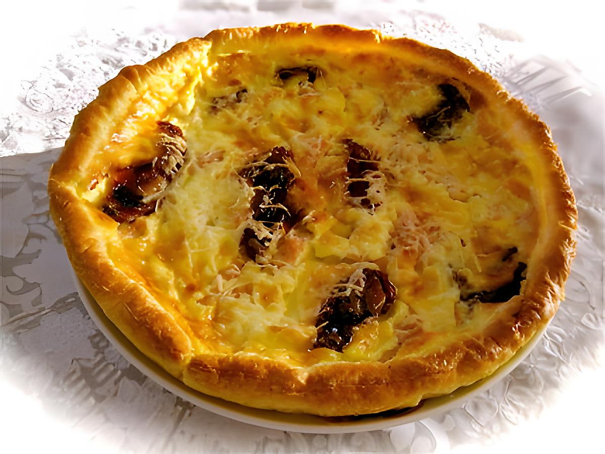 recette QUICHE AU SAUMON ET TOMATES CONFITES