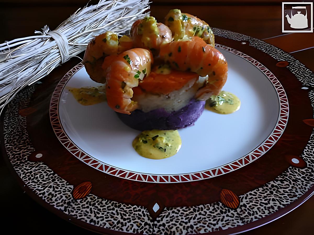 recette timbale de langoustines flambées au whisky à la créme de safran