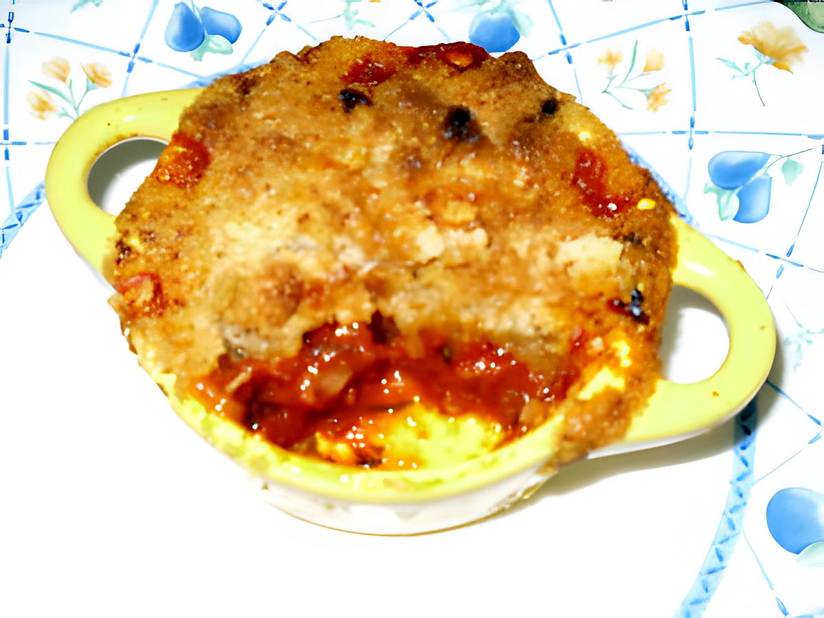 recette Crumble de tomates au parmesan