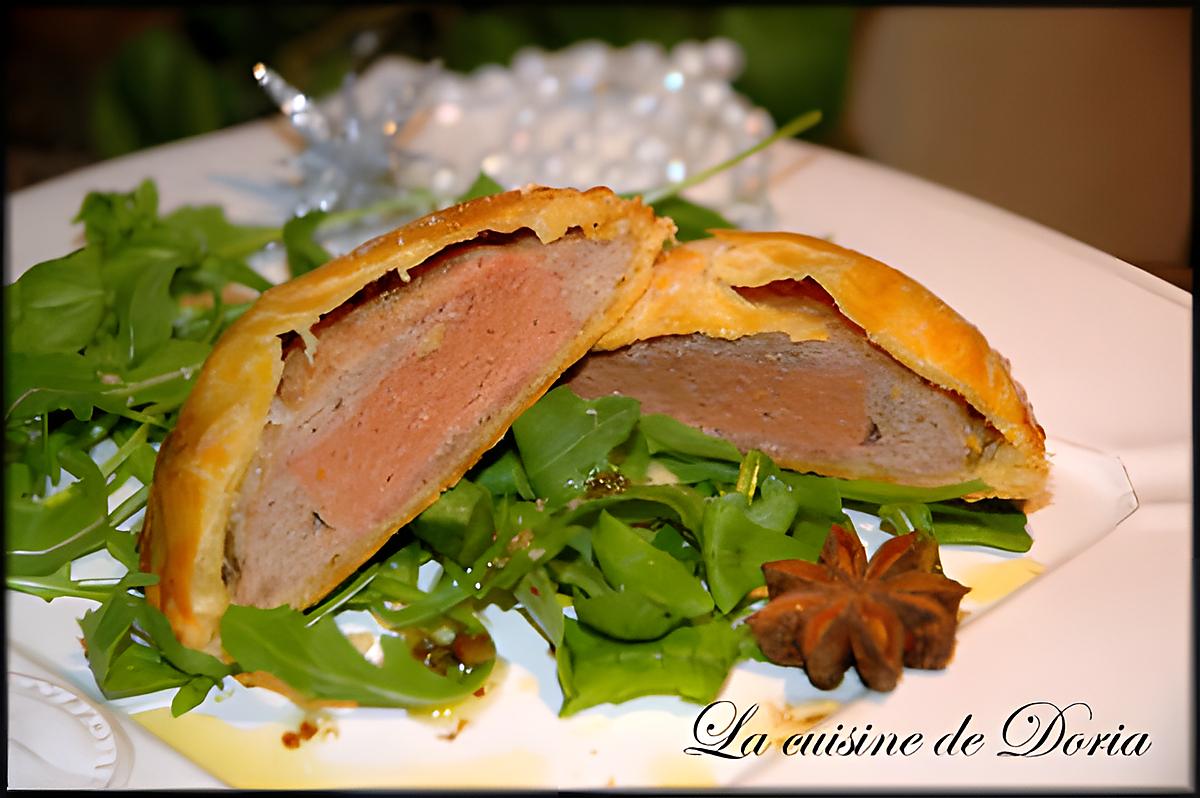 recette Feuilleté de canard au foie gras