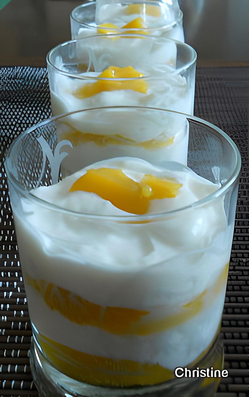 recette Verrines mascarpone-mangue