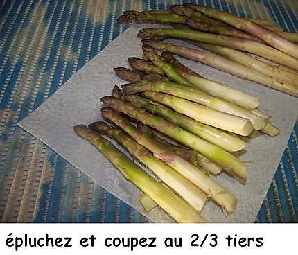 recette Clarines aux asperges et langoustines