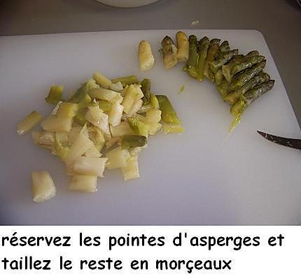 recette Clarines aux asperges et langoustines