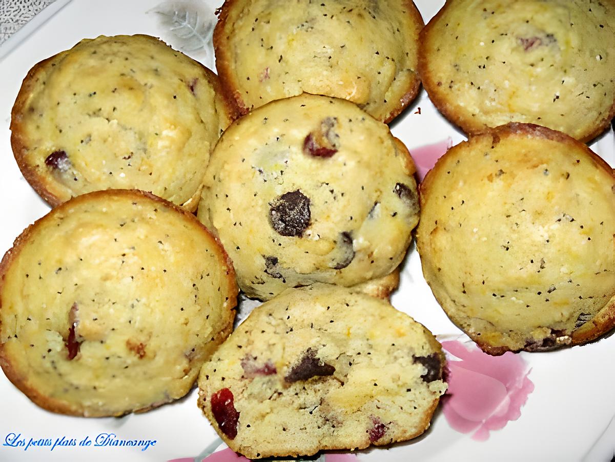 recette Muffins canneberges oranges (chocolat)