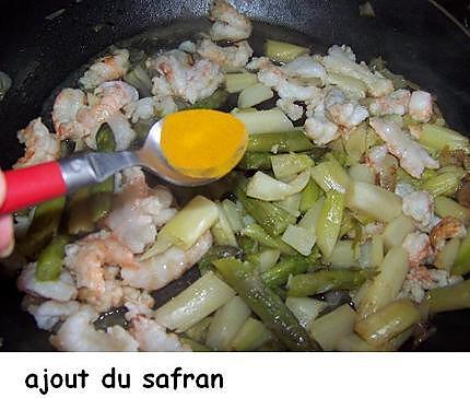 recette Clarines aux asperges et langoustines