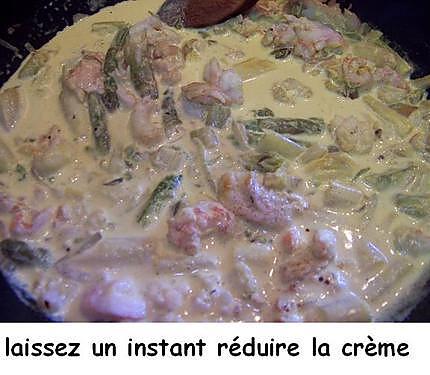 recette Clarines aux asperges et langoustines