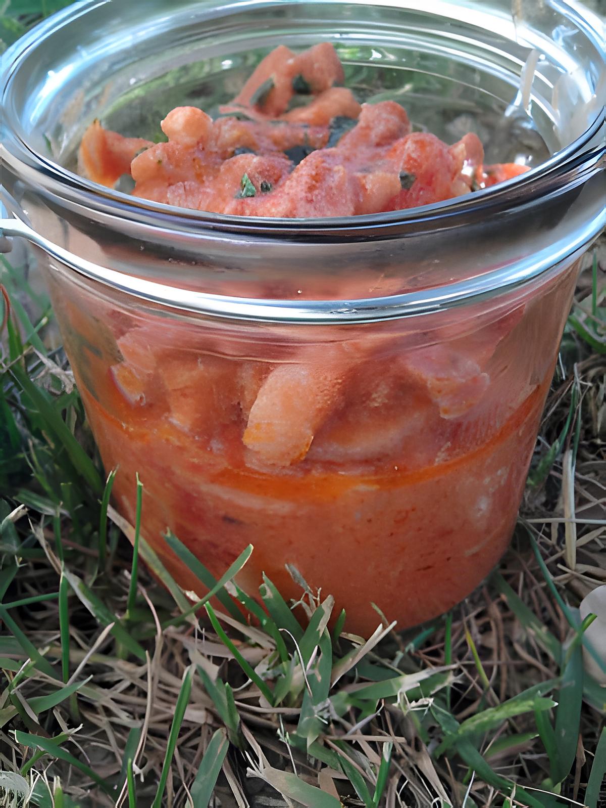 recette Sauce à la tomate et lardons