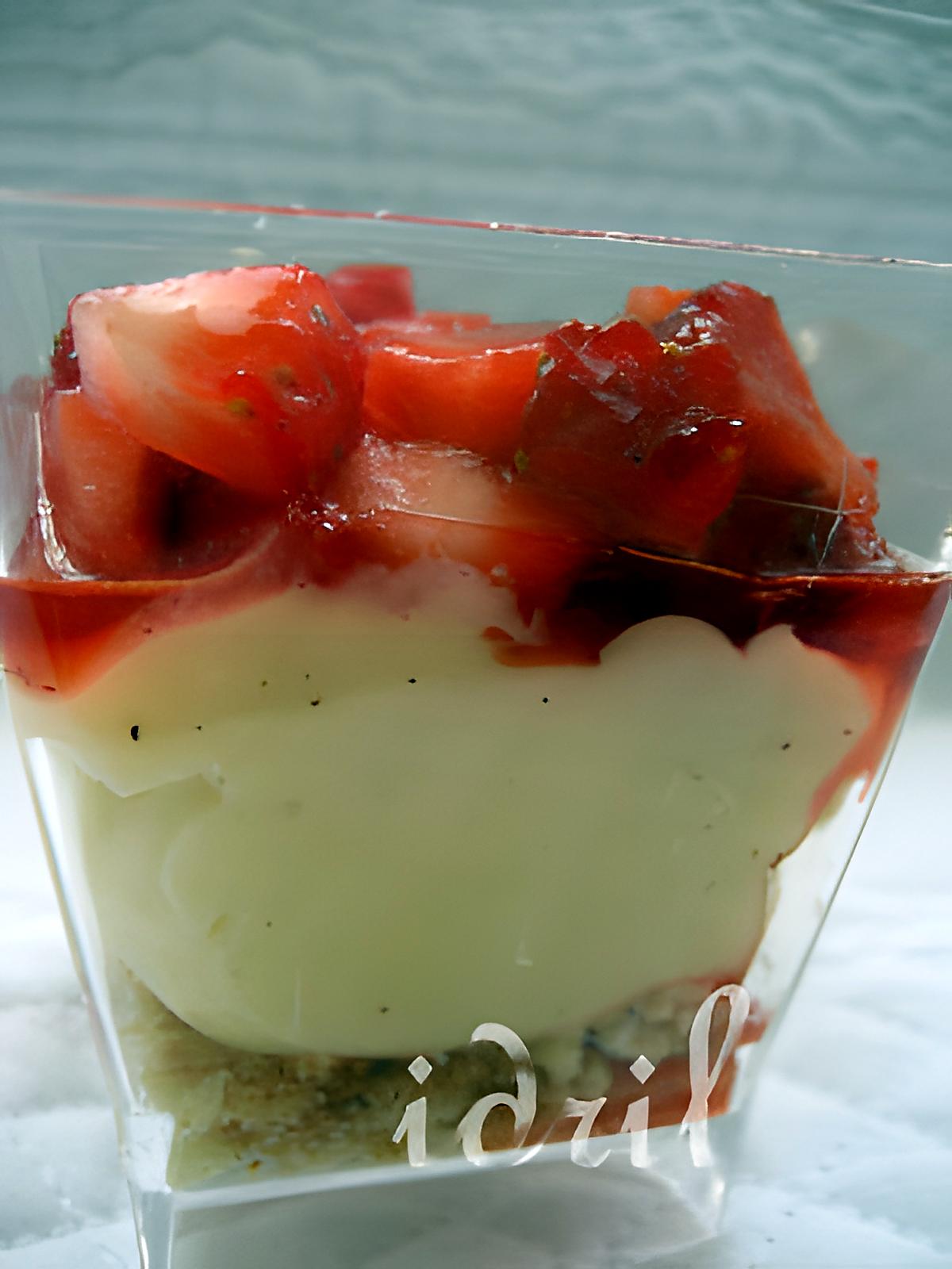 recette TARTE AUX FRAISES EN VERRINE