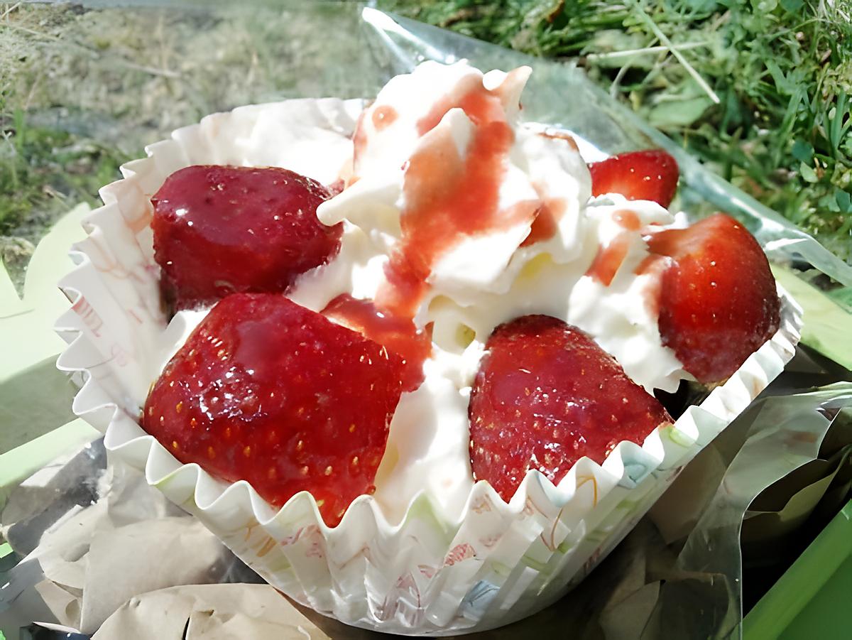 recette Cupcakes de fraises et chantilly