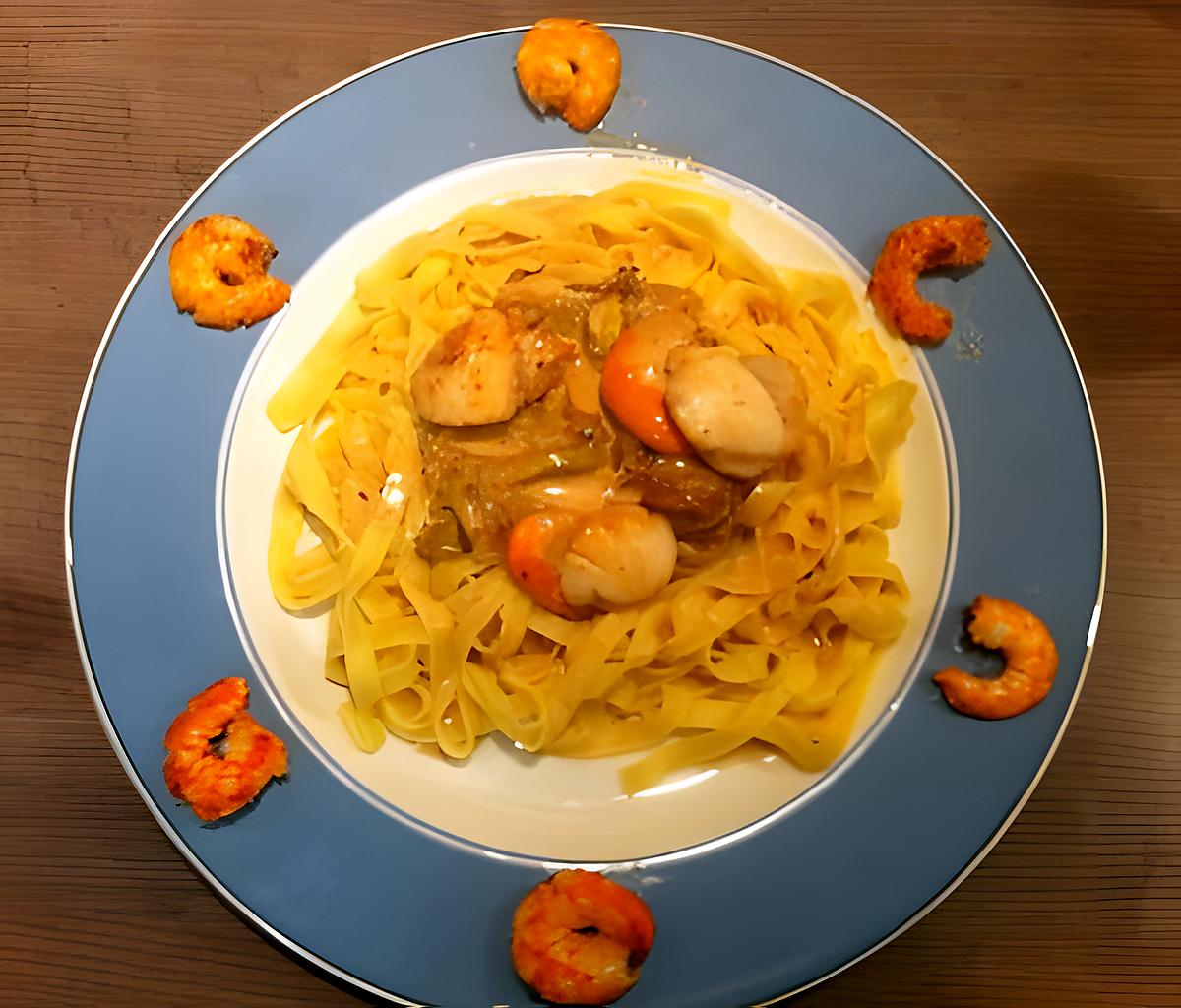 recette Tagliatelles et Saint-Jacques façon Léonie