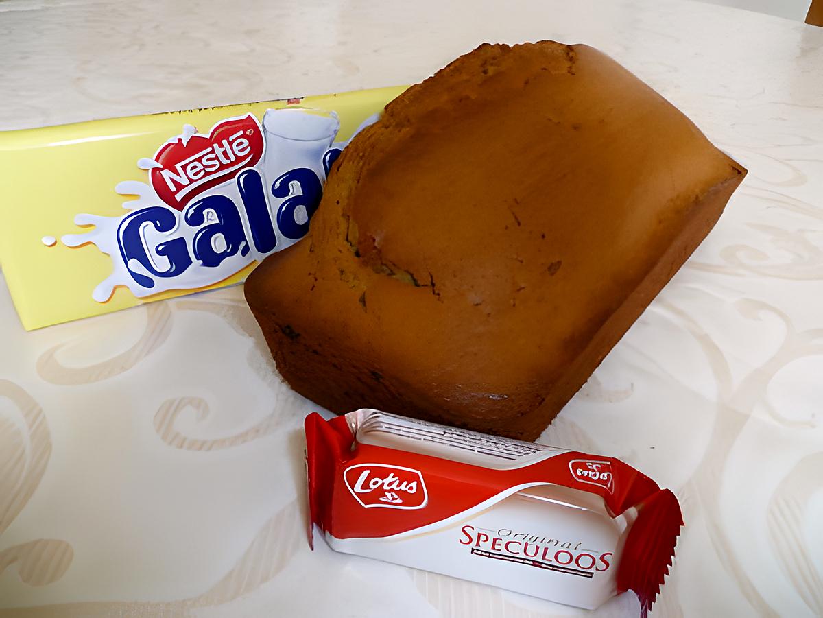 recette Cake Chocolat blanc et Speculoos