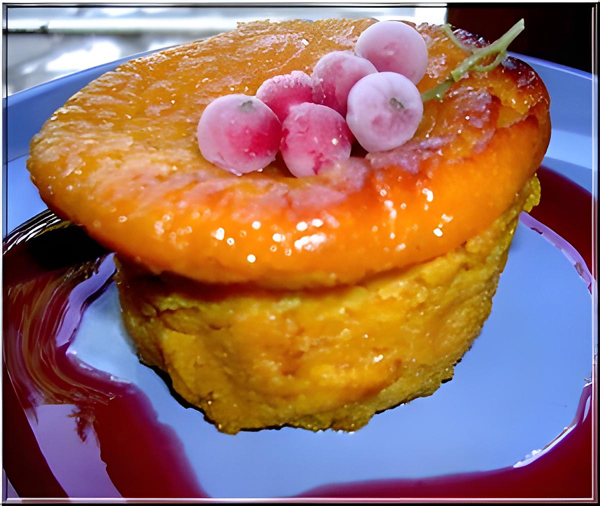 recette Flan de potiron et son coulis de fruits rouges