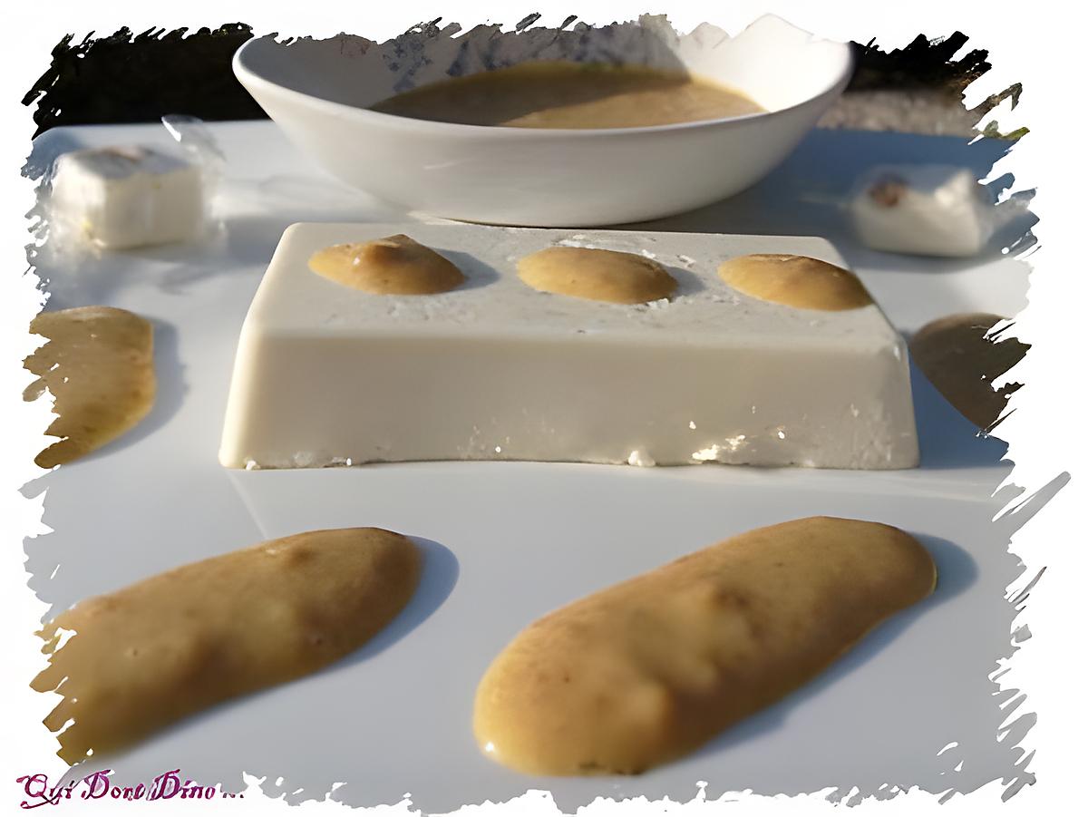 recette Pana cotta nougat et sa crème anglaise au Pain d'épices