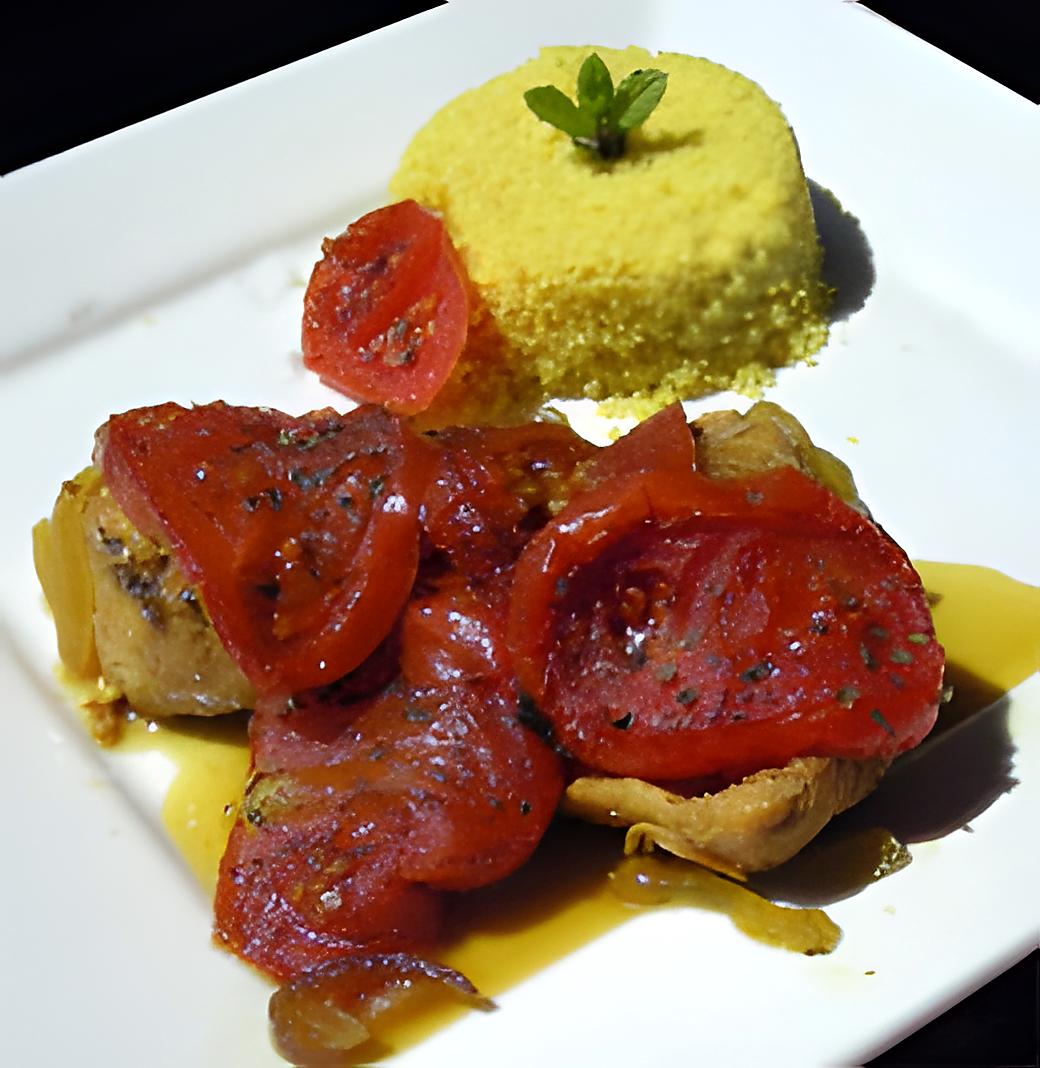 recette TAJINE DE POULET(à la tomate caramélisée)