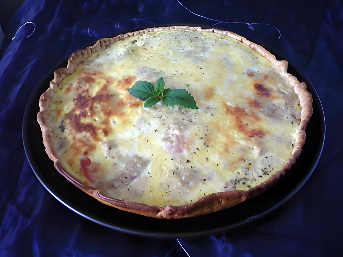 recette Quiche moutarde/tomates/thon