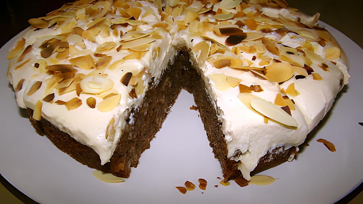 recette Gâteau chocolat-fromage blanc-amaretto