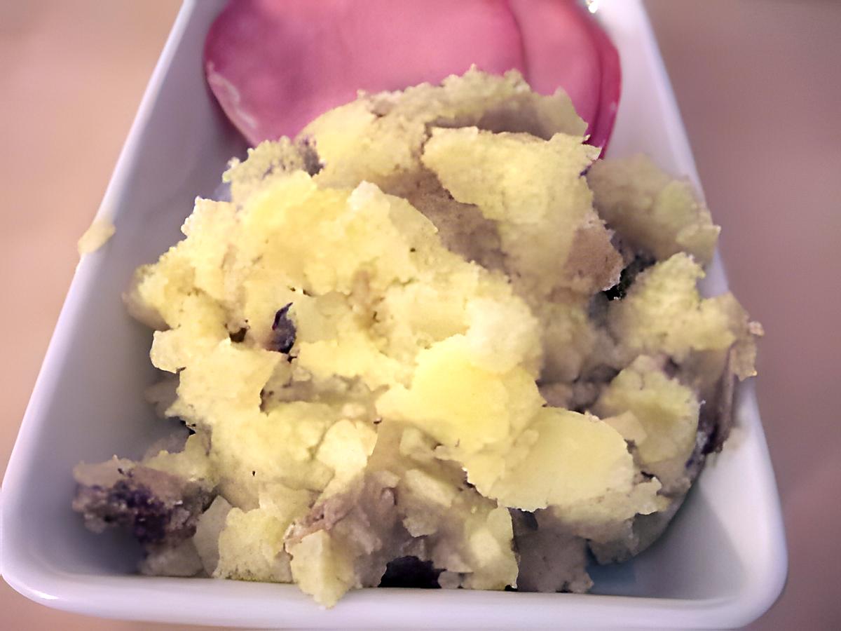 recette Ecrasé de pommes de terre à l’huile d’olive vanillée