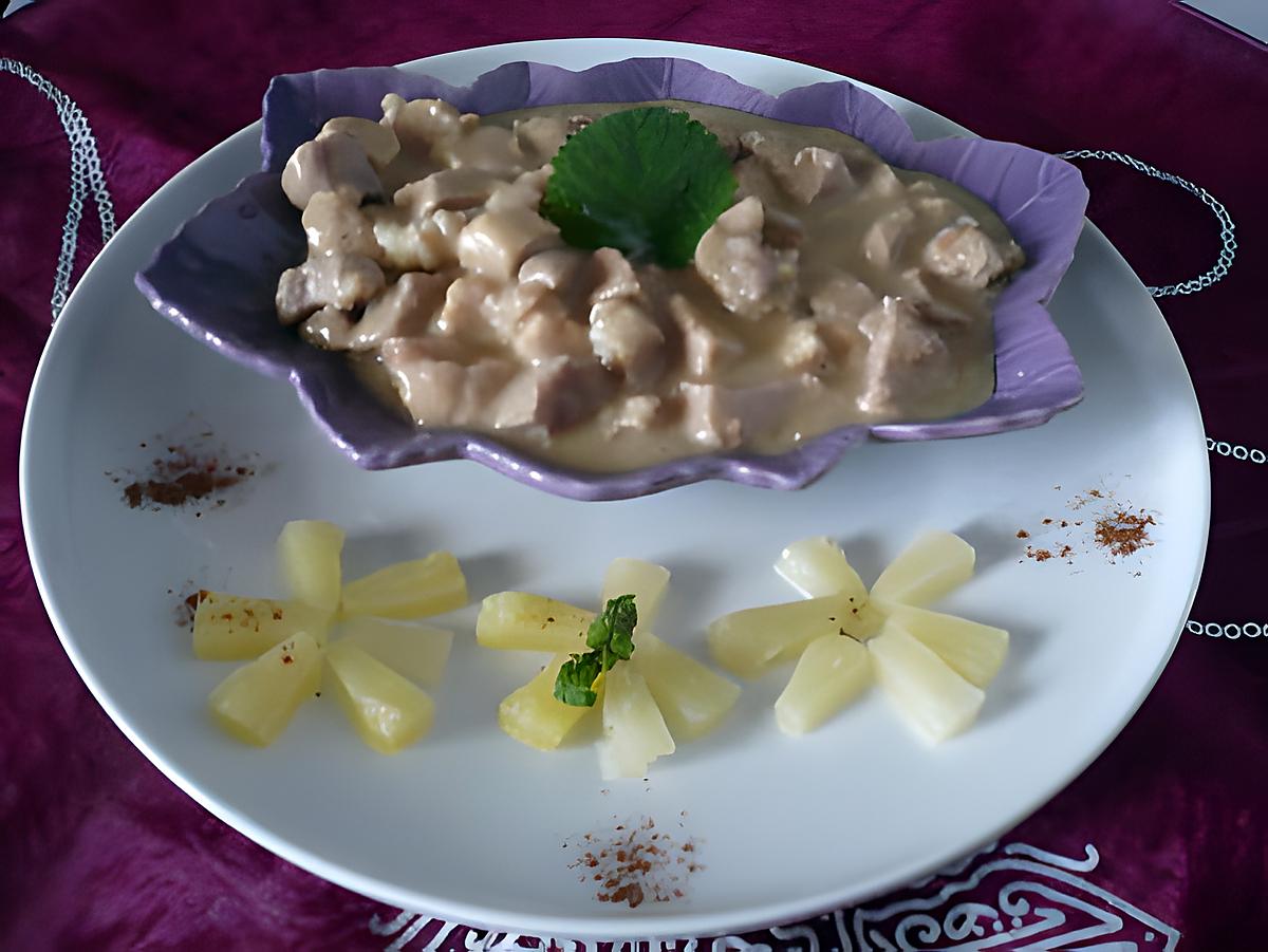 recette EMINCES DE PORC A L'ANANAS