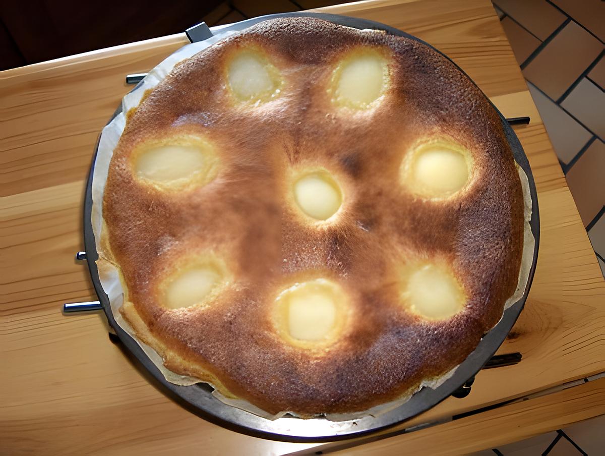 recette tarte aux poires à la crème d'amande sur lit de chocolat