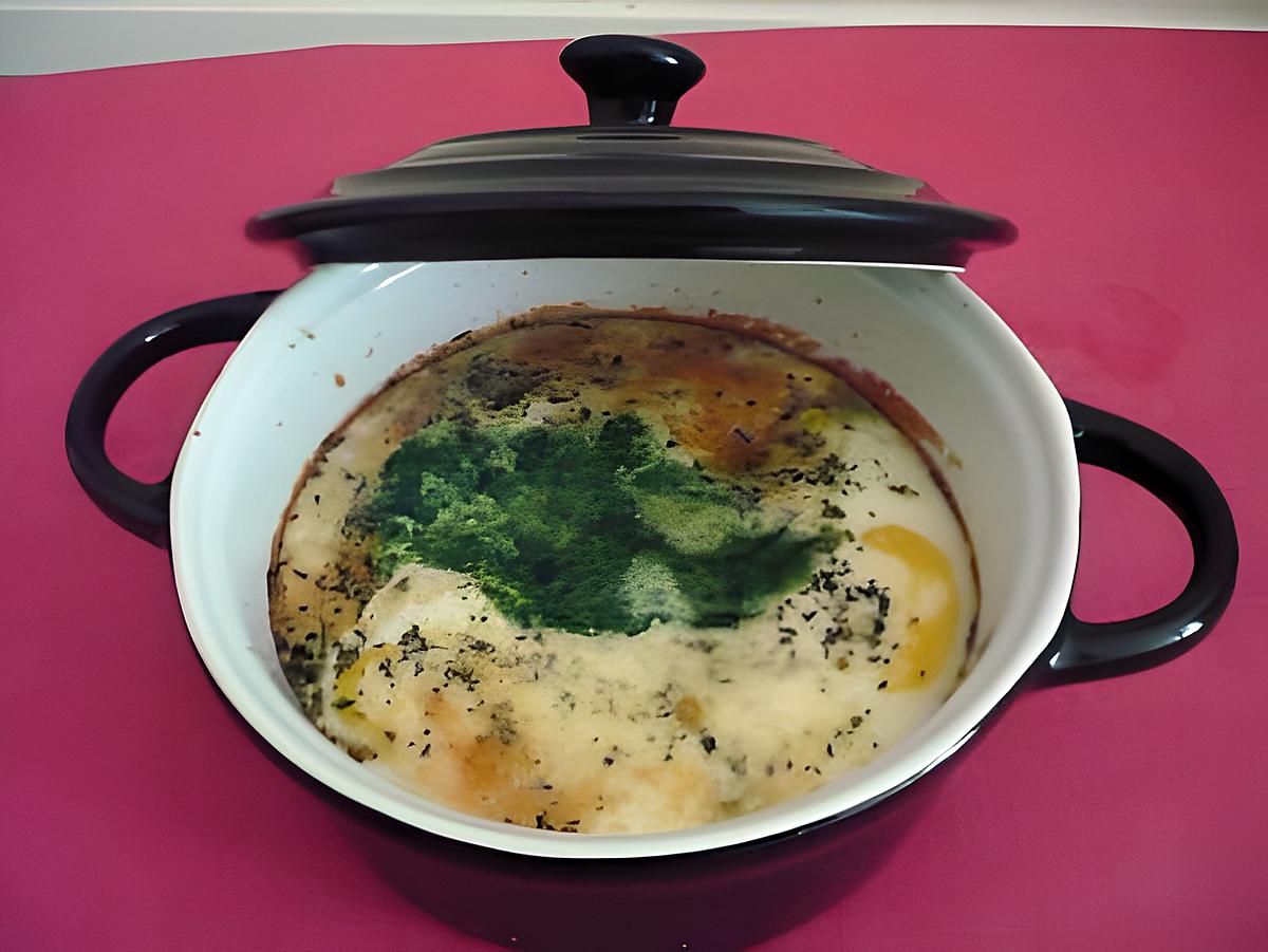 recette Oeufs cocotte épinards/raclette/ cantal