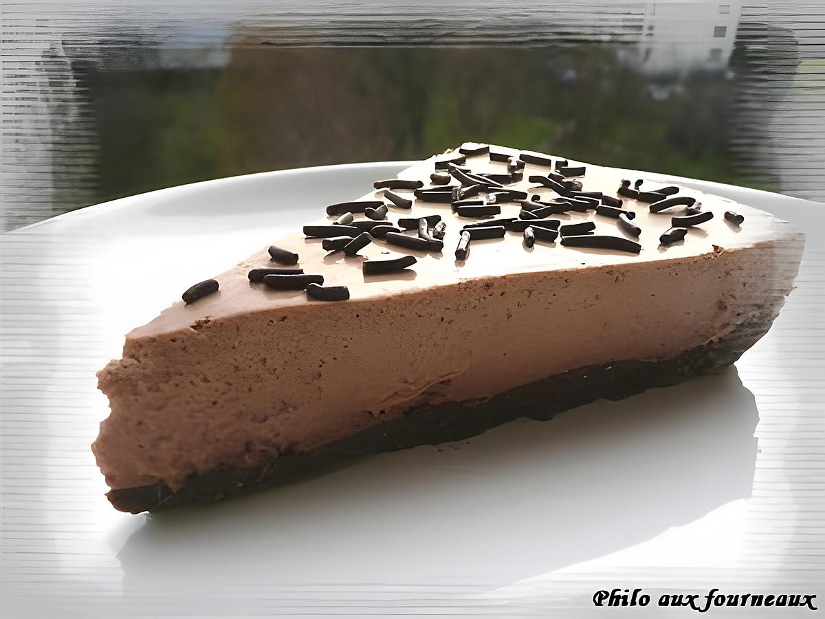 recette Gâteau au fromage & au chocolat sans cuisson