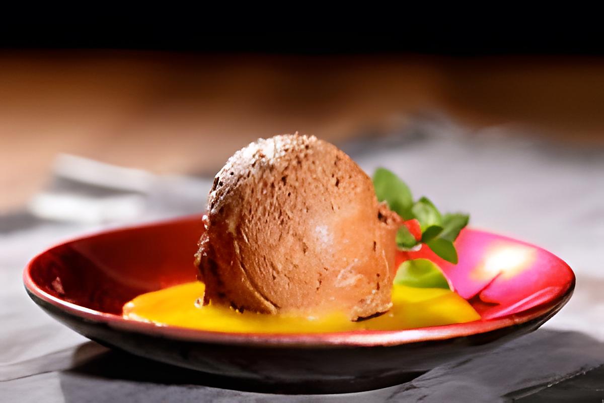 recette Mousse au chocolat et sauce à la mangue