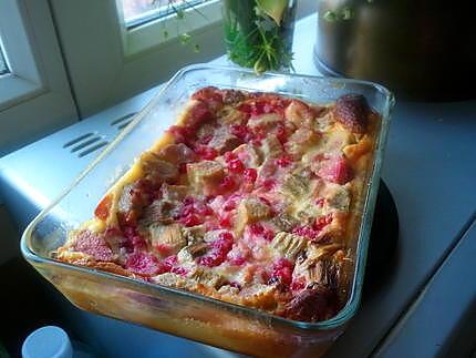 recette Clafoutis rhubarbe-groseille