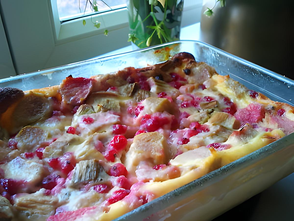 recette Clafoutis rhubarbe-groseille